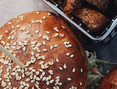 ハンバーガーの拡大写真